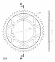 Supersprox / JT Teräs takaratas 300.49 - Moottoripyörän takarattaat - D26695 - 2
