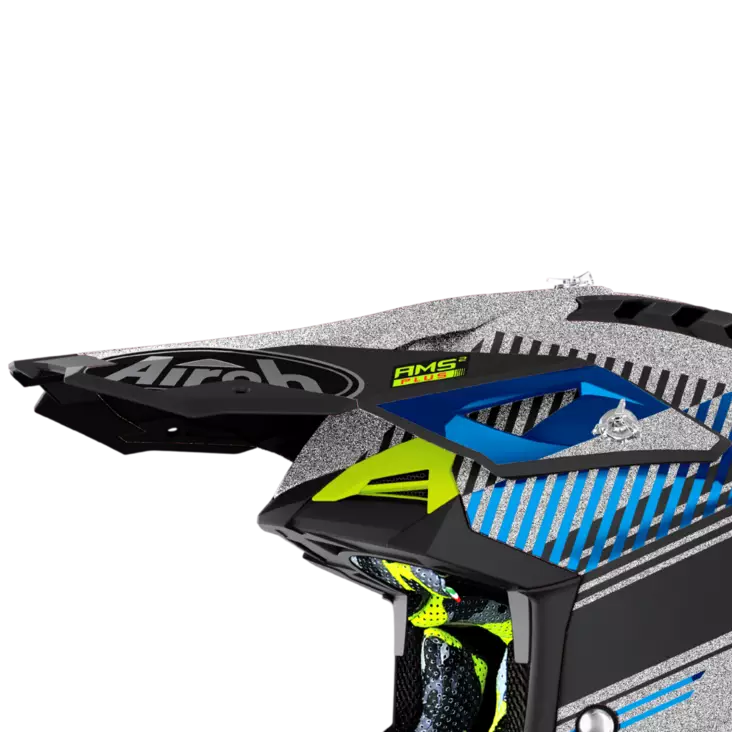 Airoh Aviator 3 Lippa Wave hopea kromi - Offroad kypärien lipat - D388565 - 1