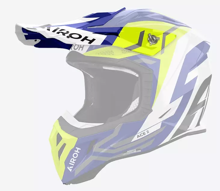 Airoh Aviator Ace 2 Peak Ground Yellow Gloss - Offroad kypärien lipat - D499145 - 1