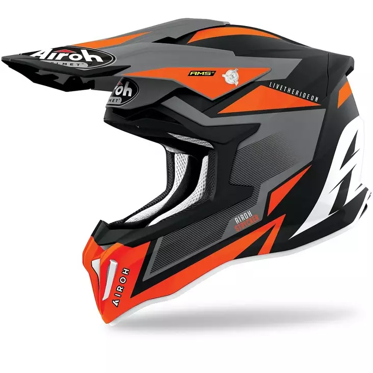 Airoh Kypärä Strycker Axe oranssi matta - Offroad-kypärät - D356845 - 1