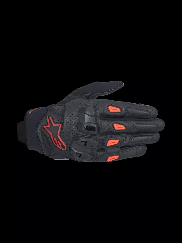 Alpinestars Ajohanskat SP X 7 Air Musta/Dark Punainen - Lyhyet moottoripyörähanskat - D505455 - 1