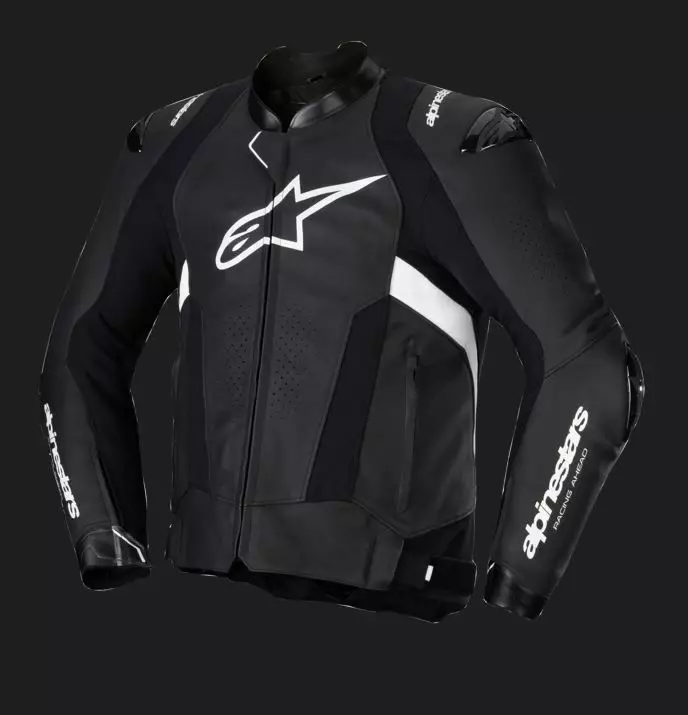 Alpinestars Nahkatakki Missile v3 Musta/Valkoinen - Moottoripyöränahkatakit & -liivit - D496885 - 1