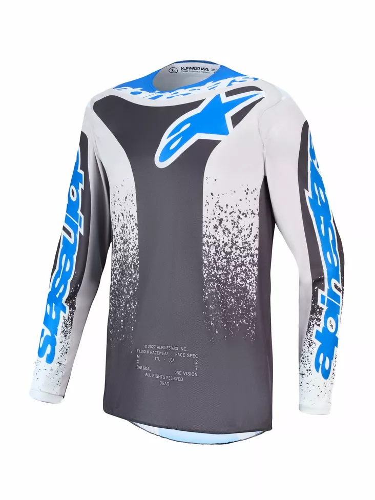 Alpinestars Paita Fluid Drag Harmaa/Lila/Sininen - Motocross paidat MX - D540985 - 1