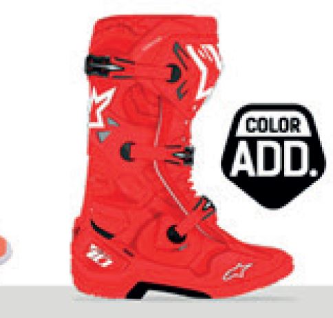 Alpinestars Saapas Tech 10 Punainen - Offroad ajosaappaat - D396575 - 1