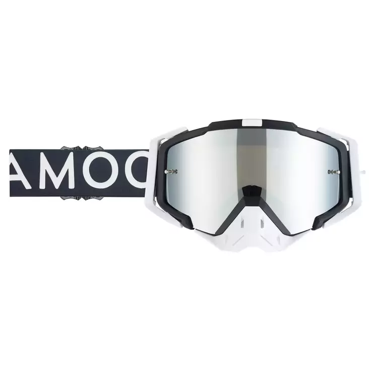 AMOQ Aster Crossilasit Black-White - Silver Mirror - Offroad ajolasit - D434055 - 1