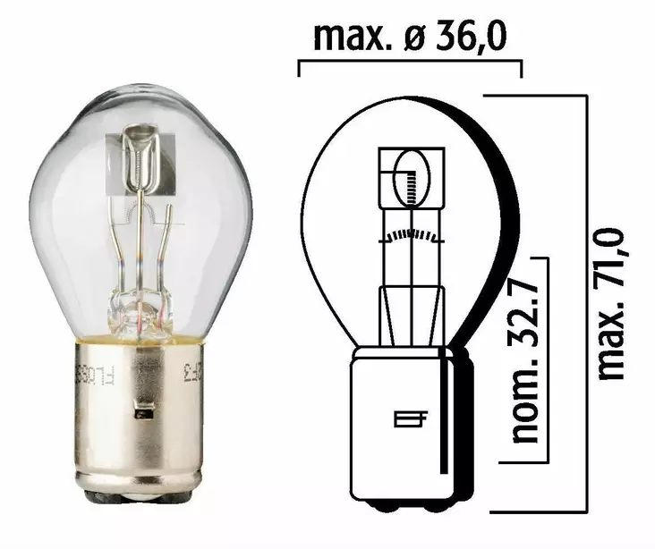 Flösser Polttimo 12V 45/40W BA20d - Polttimot - D332845 - 1