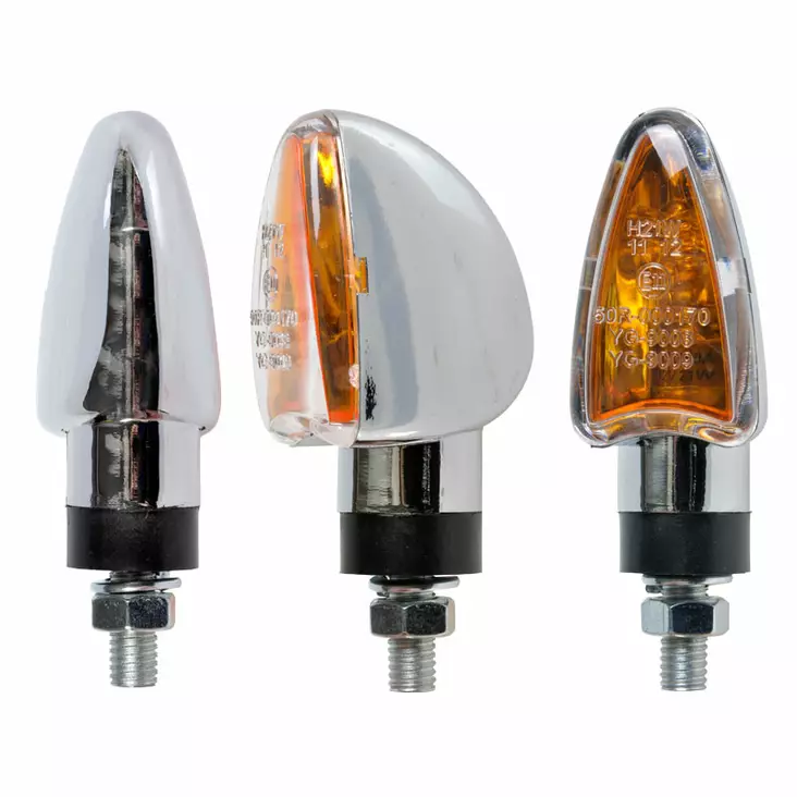 Forte Vilkut Mini Laser Kromi E-hyv. Pari p. 70mm - Moottoripyörän vilkut - D479045 - 1