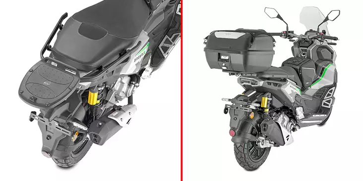 Givi Specific rear rack BRERA X 125-300 (22-23) - Moottoripyörän laukkujen kiinnityssarjat - D485525 - 1