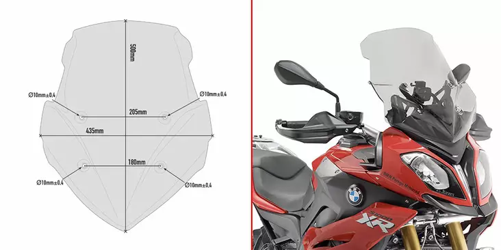 GIVI SPOILER BMW S1000XR (15-16) - Moottoripyörän tuulisuojat - D332165 - 1