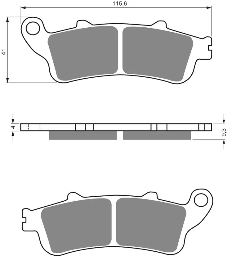 GOLDFREN Jarrupalat 135 Ceramic carbon AD - Moottoripyörän jarrupalat - D227955 - 1