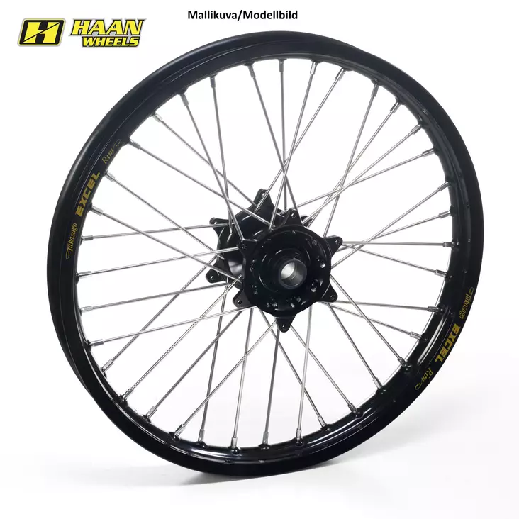 Haan wheel KTM 790 Adv. 19-.. Norden 901 22-.. 21-1,85 BLACK RIM/BLACK HUB - Moottoripyörän täydelliset vanteet - D328175 - 1