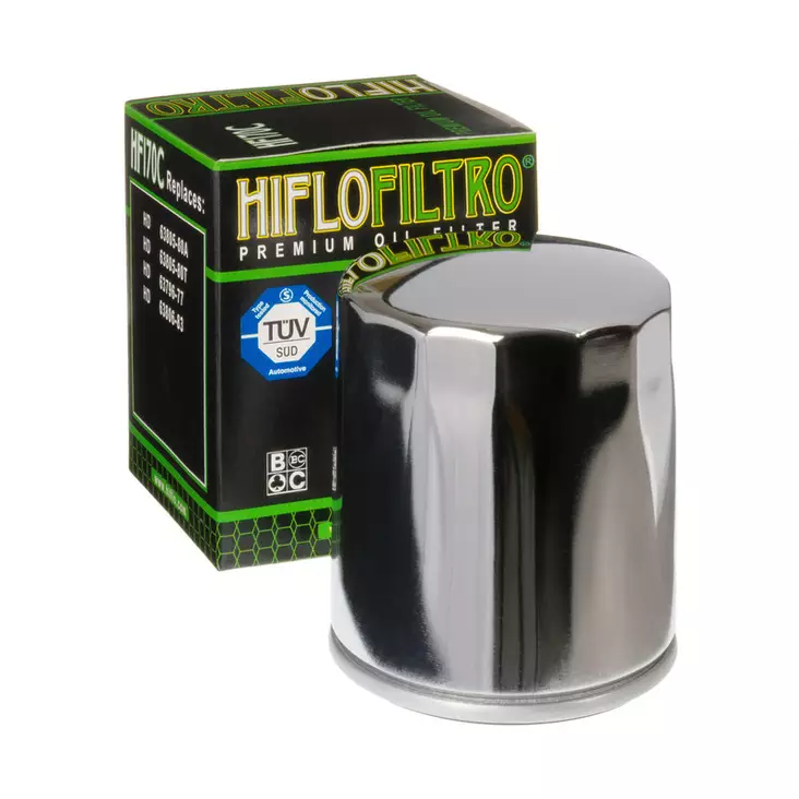 HiFlo öljynsuodatin HF170C Kromi - Moottoripyörän öljynsuodattimet - D59095 - 1