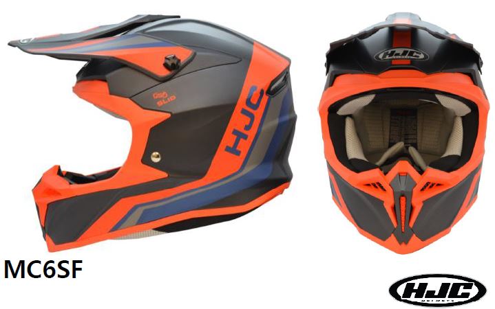 HJC Kypärä I 50 Flux Musta/Oranssi MC6SF - Offroad-kypärät - D409725 - 1