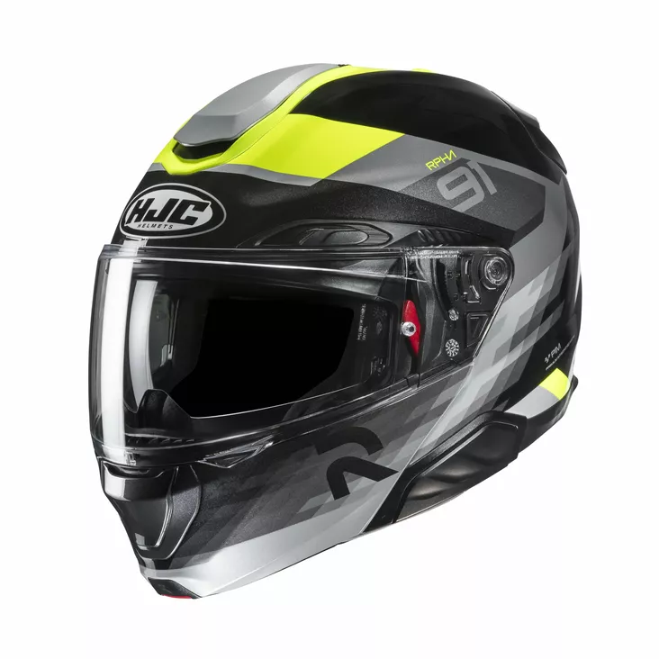 HJC Kypärä RPHA 91 Madal Musta/Fluo Keltainen MC3H - Avattavat kypärät - D524945 - 1
