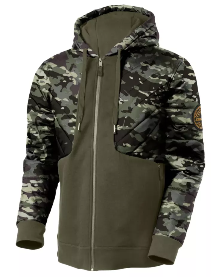 HYBRID PULLOVER HOODIE MEN ARMY GREEN - Can-Am Vapaa-aika - 138385 - 1