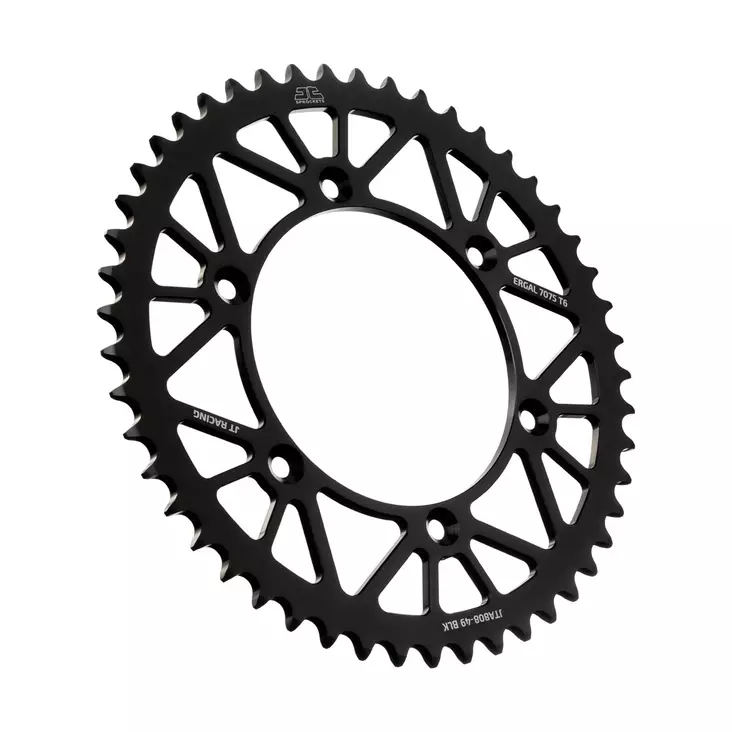 JT Takaratas Alumiini 7075 T6 Musta JTA808.49BLK - Moottoripyörän takarattaat - D433725 - 1