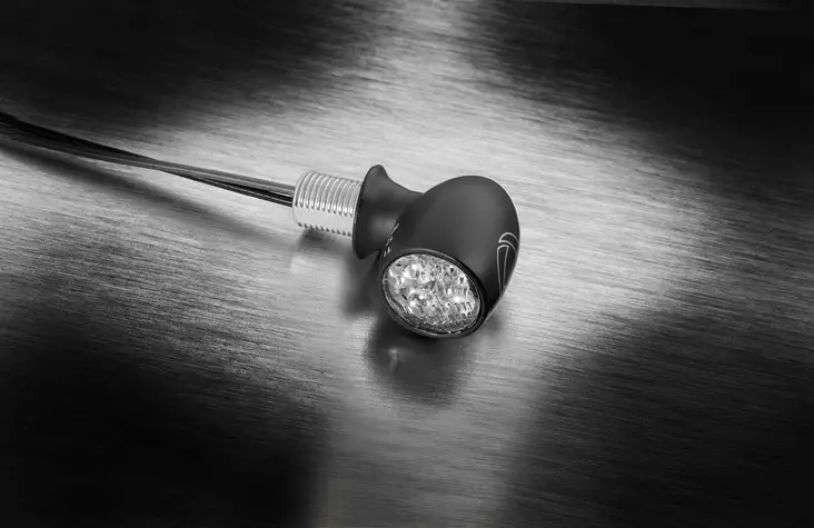 Kellermann Atto® DF LED mini indicator 3 in 1 black w/ clear glass - Moottoripyörän vilkut - D438865 - 1