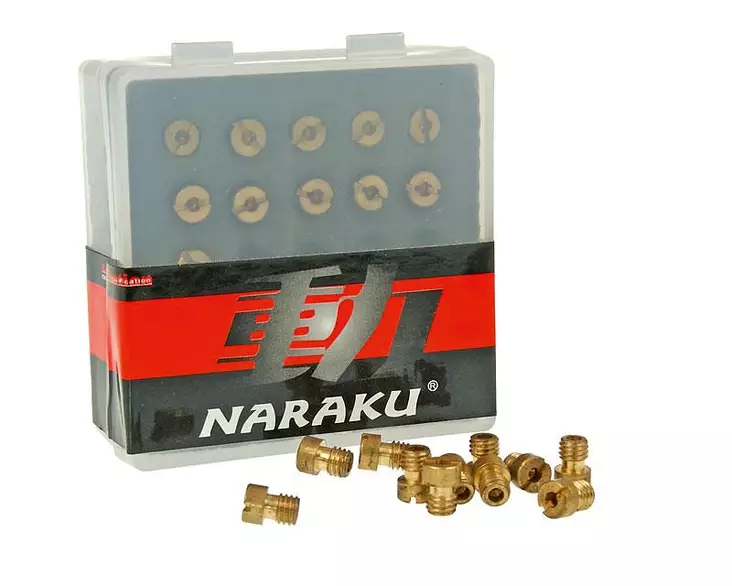 Naraku Suutinlajitelma 5mm #80 - #100 (11 kpl) Yhteensopiva: Dellorto - Mopon Suuttimet - D95435 - 1