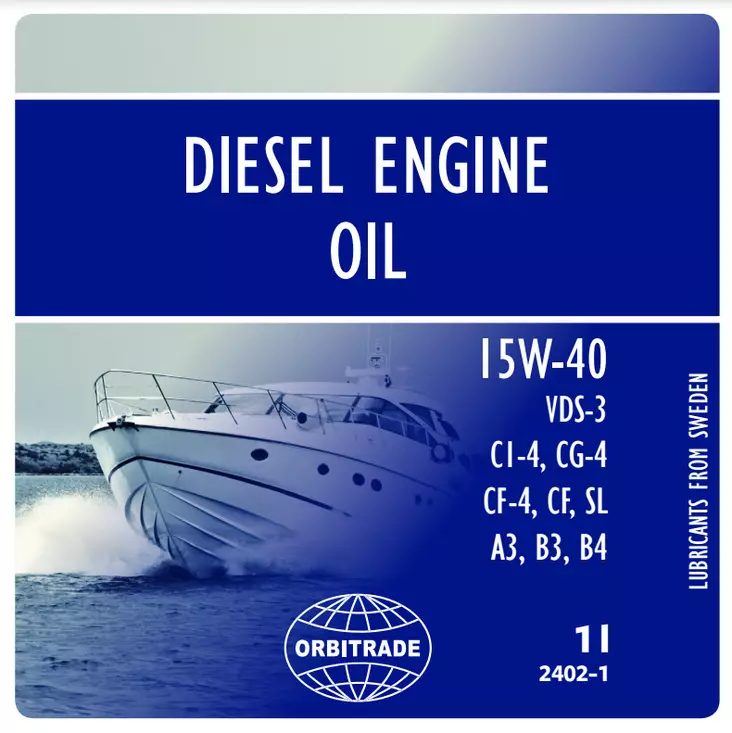 Orbitrade Diesel engine oil 15W40 1L - Marineöljyt & lisäaineet - D236675 - 1