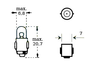 Polttimo 6v 1,2w Ba 7s - Polttimot - D495155 - 1