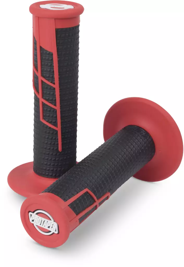 Protaper Tupet Clampon 1/2 Waffle Punainen/Musta - Moottoripyörän kahvakumit - D258325 - 1