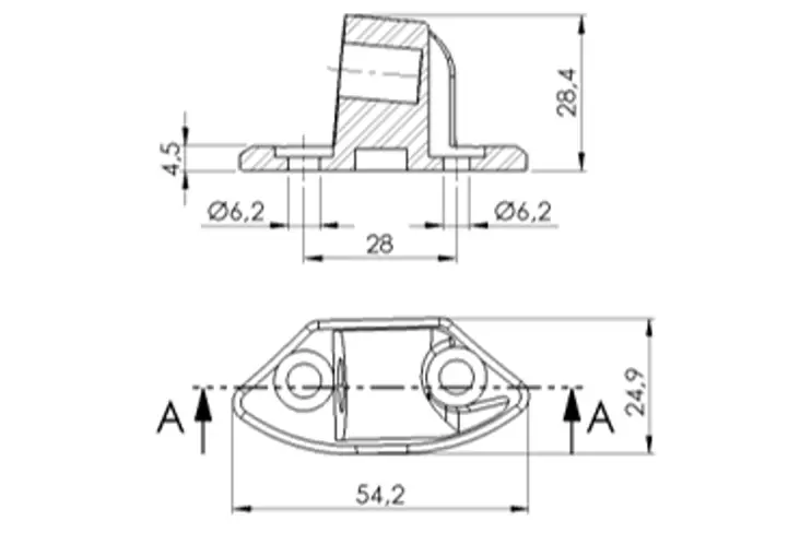 Puig Adapter Left Side For Fairing Yzf-R6 08'- - Moottoripyörän ruuvit & kiinikkeet - D302865 - 1