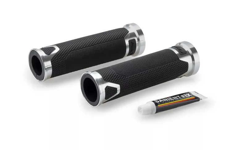 Puig Grips By Pair Puig Hi-Tech Revving 123Mm C/Silver - Moottoripyörän kahvakumit - D539725 - 1