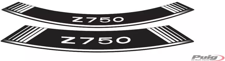 Puig Kit 8 Rim Strips Z750 C/White - Moottoripyörän vanneteipit - D298695 - 1