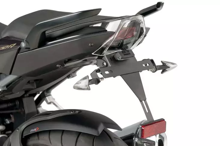 Puig License Support Bmw R 1200R/Rs 15-18' C/Black - Moottoripyörän kilven kiinnikket - D301615 - 1