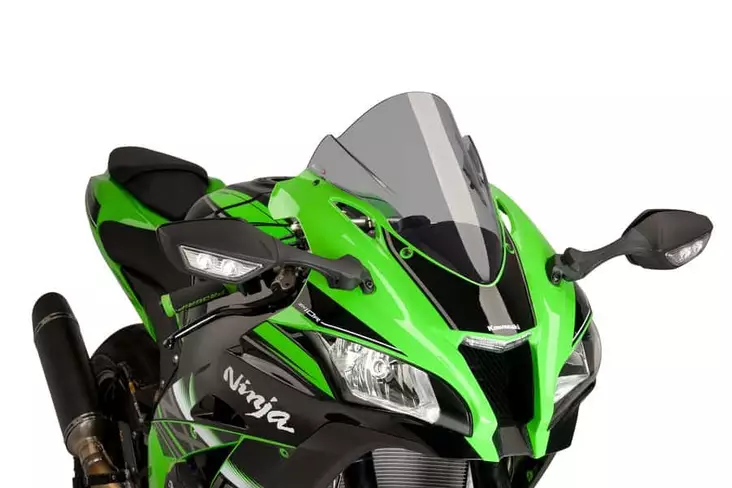 Puig Racing Screen Kawasaki Zx-10R/Rr 16'-18'C/Smoke - Moottoripyörän tuulisuojat - D278635 - 1