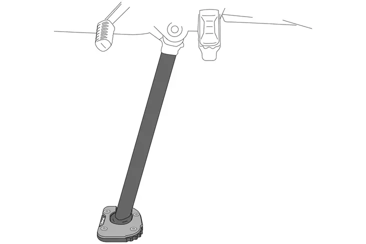 Puig Side Stand Foot Enlarger Bmw/Kawasaki C/Black - Moottoripyörän muut rungon osat - D390625 - 1