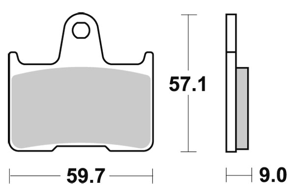 Sbs Jarrupalat Carbon Tech Taakse - Moottoripyörän jarrupalat - D220925 - 1