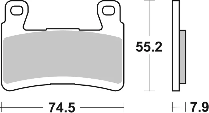 Sbs Jarrupalat Evo Sinter - Moottoripyörän jarrupalat - D241605 - 1