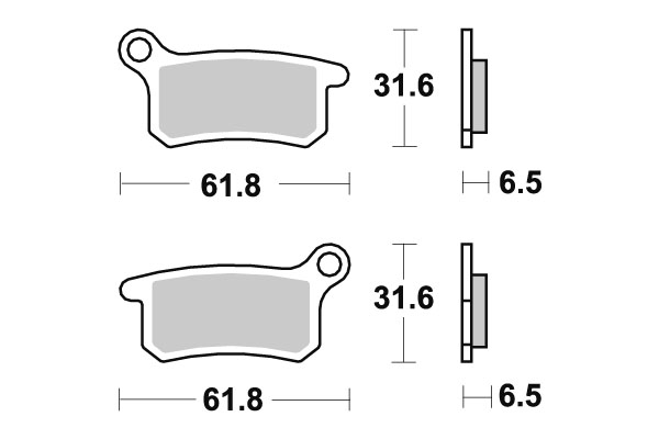 Sbs Jarrupalat Sintered Offroad - Moottoripyörän jarrupalat - D21195 - 1