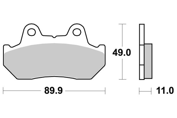 Sbs Jarrupalat Sintered Taakse - Moottoripyörän jarrupalat - D2505 - 1