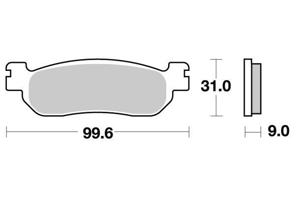 Sbs Jarrupalat Sintered Taakse - Moottoripyörän jarrupalat - D2755 - 1