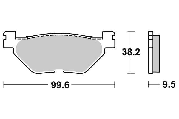 Sbs Jarrupalat Sintered Taakse - Moottoripyörän jarrupalat - D2775 - 1