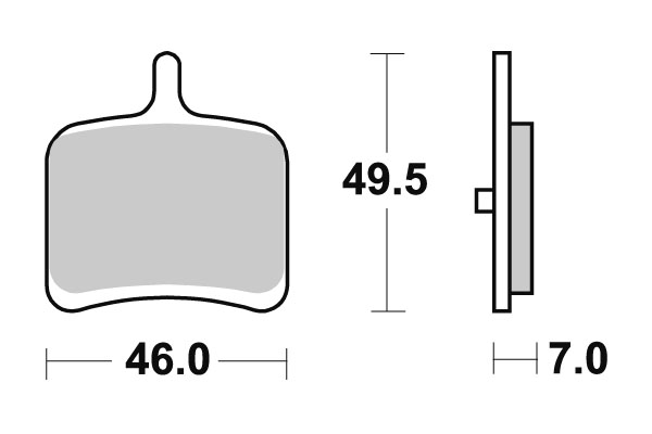 Sbs Jarrupalat Sintered Taakse - Moottoripyörän jarrupalat - D75505 - 1
