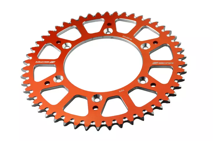Scar Alu Sprocket - KTM 125-530 SX SXF EXC EXCF - 49 Teeth - Orange color - Moottoripyörän takarattaat - D480775 - 1