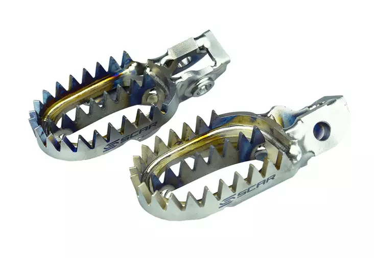 Scar Titanium Footpegs Gripper - 125SX 250SX 300SX 250SX-F 350SX-F 450SX-F 23-. - Moottoripyörän jalkatapit - D472025 - 1
