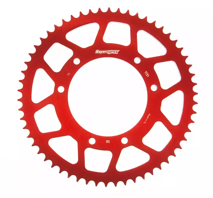 Supersprox Takaratas, Punainen, 58 hammasta (420), Ø105mm, Aprilia, Derbi, Drac - Mopon Takarattaat - D190425 - 1