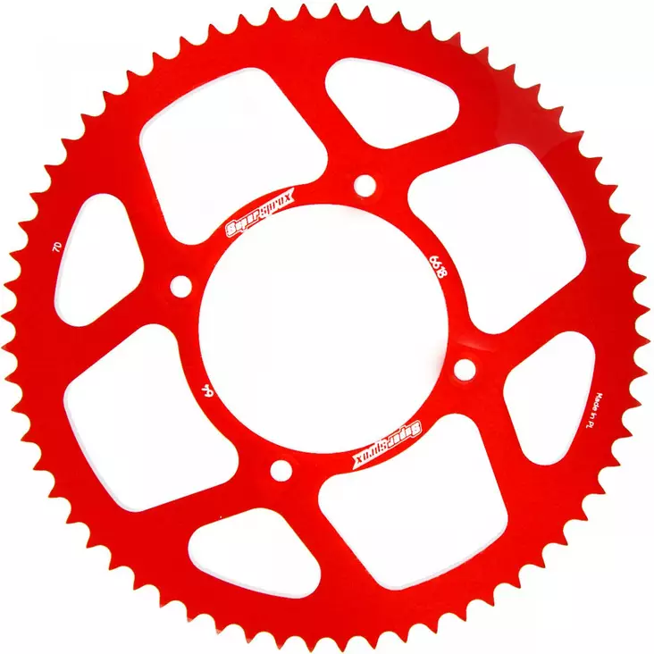 Supersprox Takaratas, Punainen, 64 hammasta (420), Ø100mm, Beta RR 05- - Mopon Takarattaat - D190455 - 1