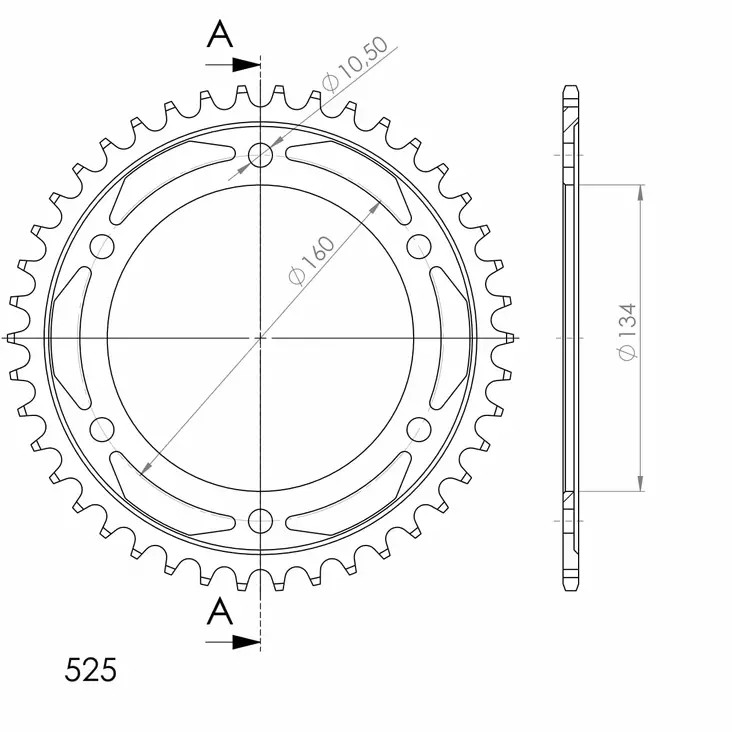 Supersprox Teräs Takaratas 1307-41 Musta - Moottoripyörän takarattaat - D80295 - 2