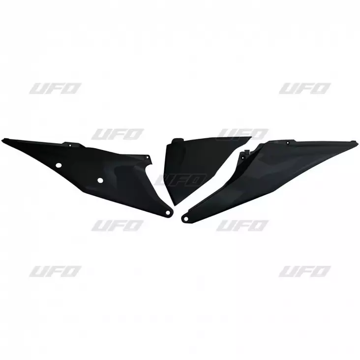 UFO Sivunumerokilvet KTM125-525 SX/SXF 19-22 EXC/EXC-F 20-23 Musta 001 - Moottoripyörän sivupaneelit - D336105 - 1