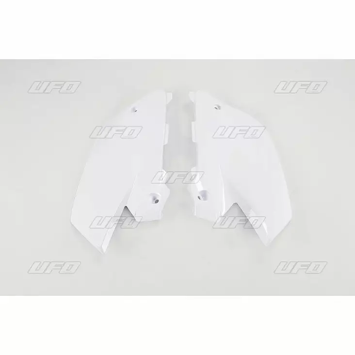 UFO Sivunumerokilvet YZ125/250 02-14 Valkoinen restyling 046 - Moottoripyörän sivupaneelit - D219935 - 1