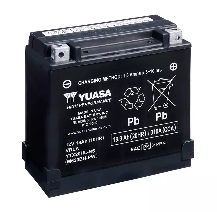 Yuasa akku, YTX20HL-BS-PW (cp) with acid pack tt - Akut - D104805 - 1