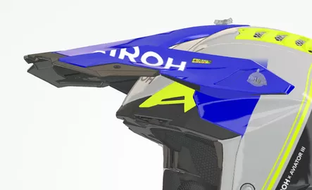 Airoh Aviator 3 Peak Hima Blue Gloss - Offroad kypärien lipat - D524816 - 1