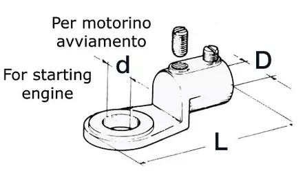Akku kaapeli 35 mm pakkaus 6 kpl - Veneen Akkulaatikot & kengät/liittimet - D123056 - 2