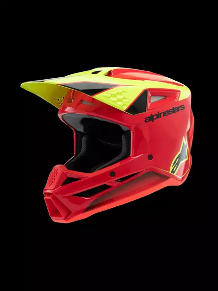 Alpinestars Kypärä SM3 Nuorten Fray Punainen/Keltainen Fluo/Musta - Lasten kypärät - D495416 - 2