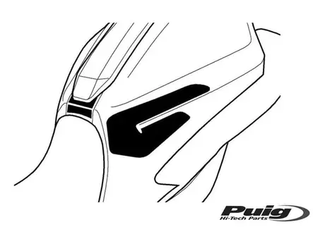 Puig Tank Pad + Side Part Yamaha Mt-07 14-17'C/Carbon - Moottoripyörän tankinsuojat - D301476 - 1